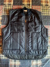 Vintage Walls Blizzard-Pruf Blue Quilted Vest Men  s Size XL