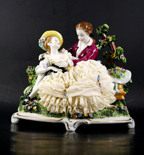 Unterweissbach Tüll Figur Pärchen Porzellanfigur Sammlerstück Liebespaar