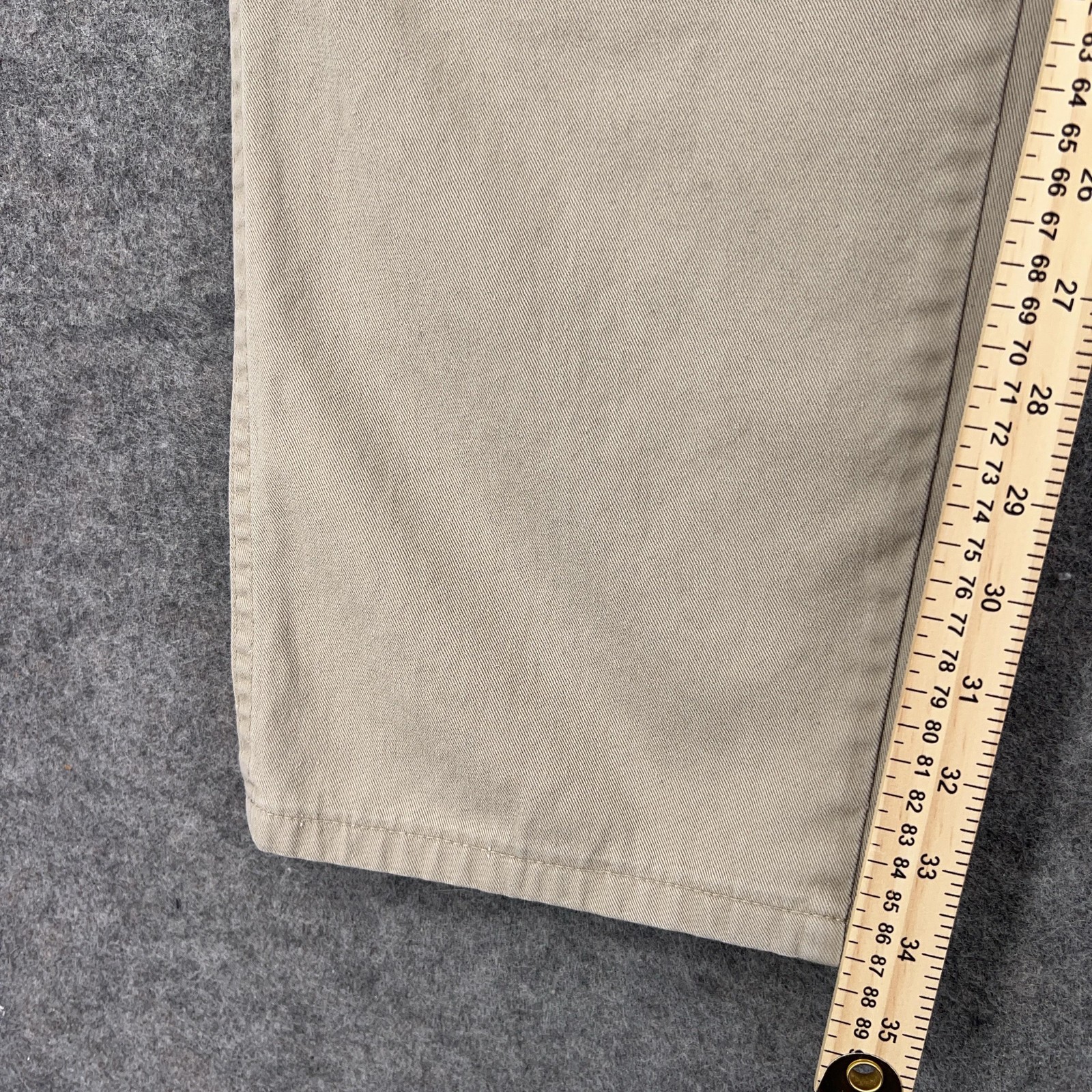 Wrangler Pants Mens 34x36 Beige Pleated Relaxed Fit Khaki Chino USA Cotton thumbnail 6