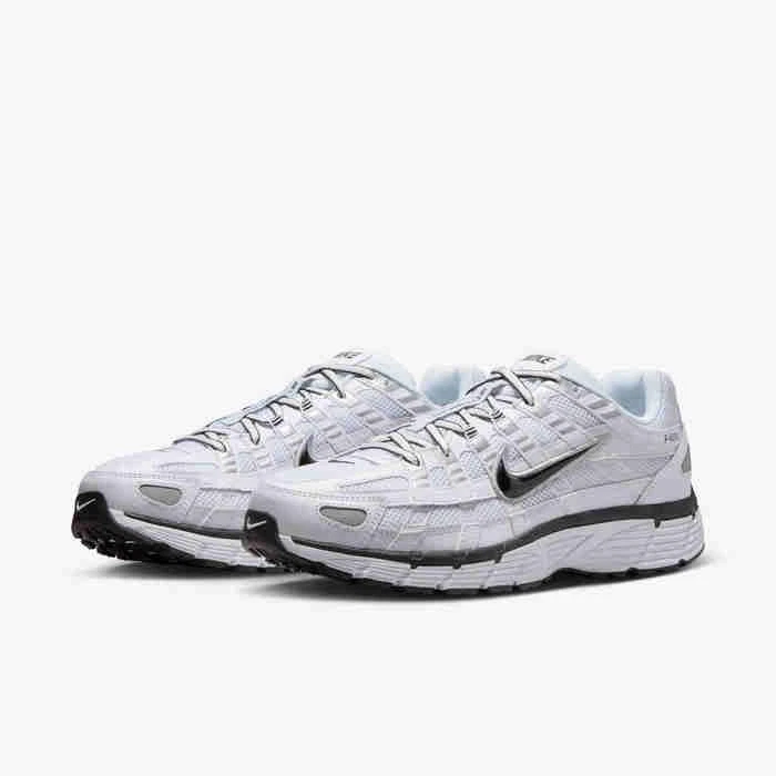 Nike P-6000 White Metallic Silver Black CD6404-107 Men Size
