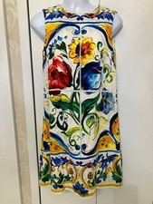 Dolce & Gabbana Majolica Dress Multi USED Sz 36