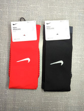 2 Pair Nike Matchfit Soccer Sock Knee High Black/Red 3-5 Or 5-7 Youth You Pick