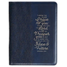 Premium Vegan Leather Inspirational Scripture Zippered Portfolio for Women & ...