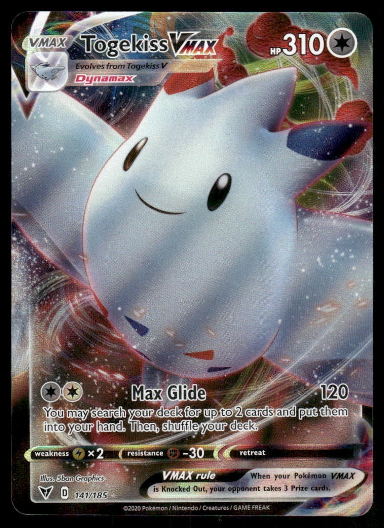 Togekiss VMAX 2020 Ultra Rare Full Art Pokemon Card 141/185 (NM)