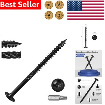 Heavy Duty Exterior Self-Tapping Corrosion Resistant Black Fasteners