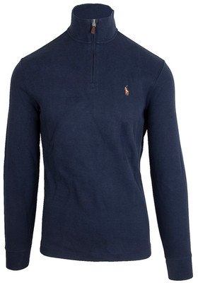 Ralph Lauren Polo Men's Long Sleeve Sweater Troyer BNIB Navy Blue Sz M Winner