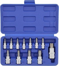 12pc 5 Point Torx Plus Socket Set Tamper Proof Star Bit Ts8-ts60 W Case