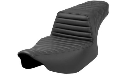 SADDLEMEN 0801-1685 823-07-176 Step-Up Seat Front Tuck-n'-Roll/Rear Lattice