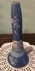 Weller Pottery Hudson Bud Vase 10” Blue w/ HP flowers