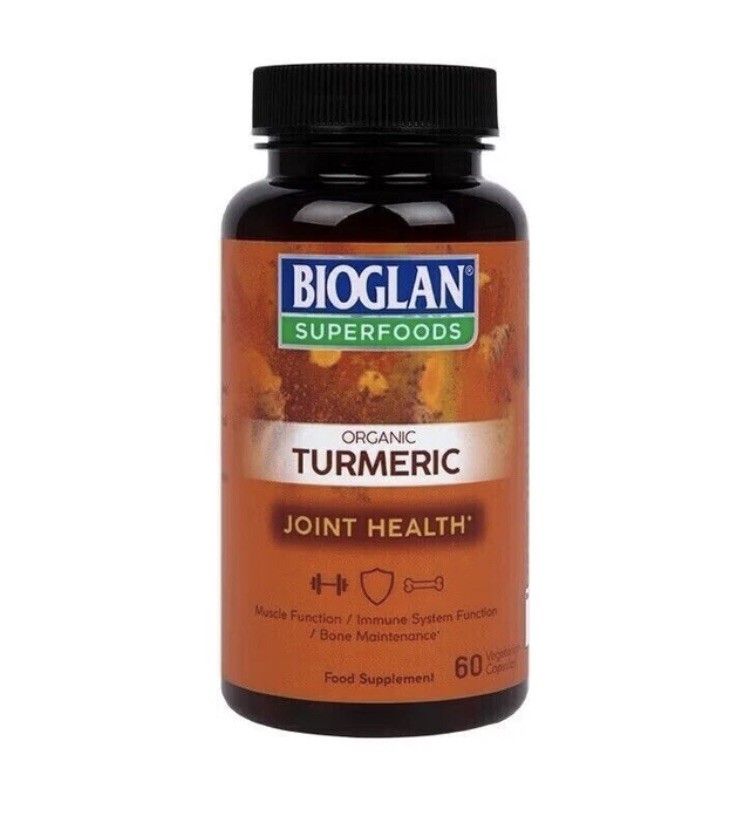 Bioglan Super Foods Turmeric Help Joint Health in Muscle Function - 60 Capsules