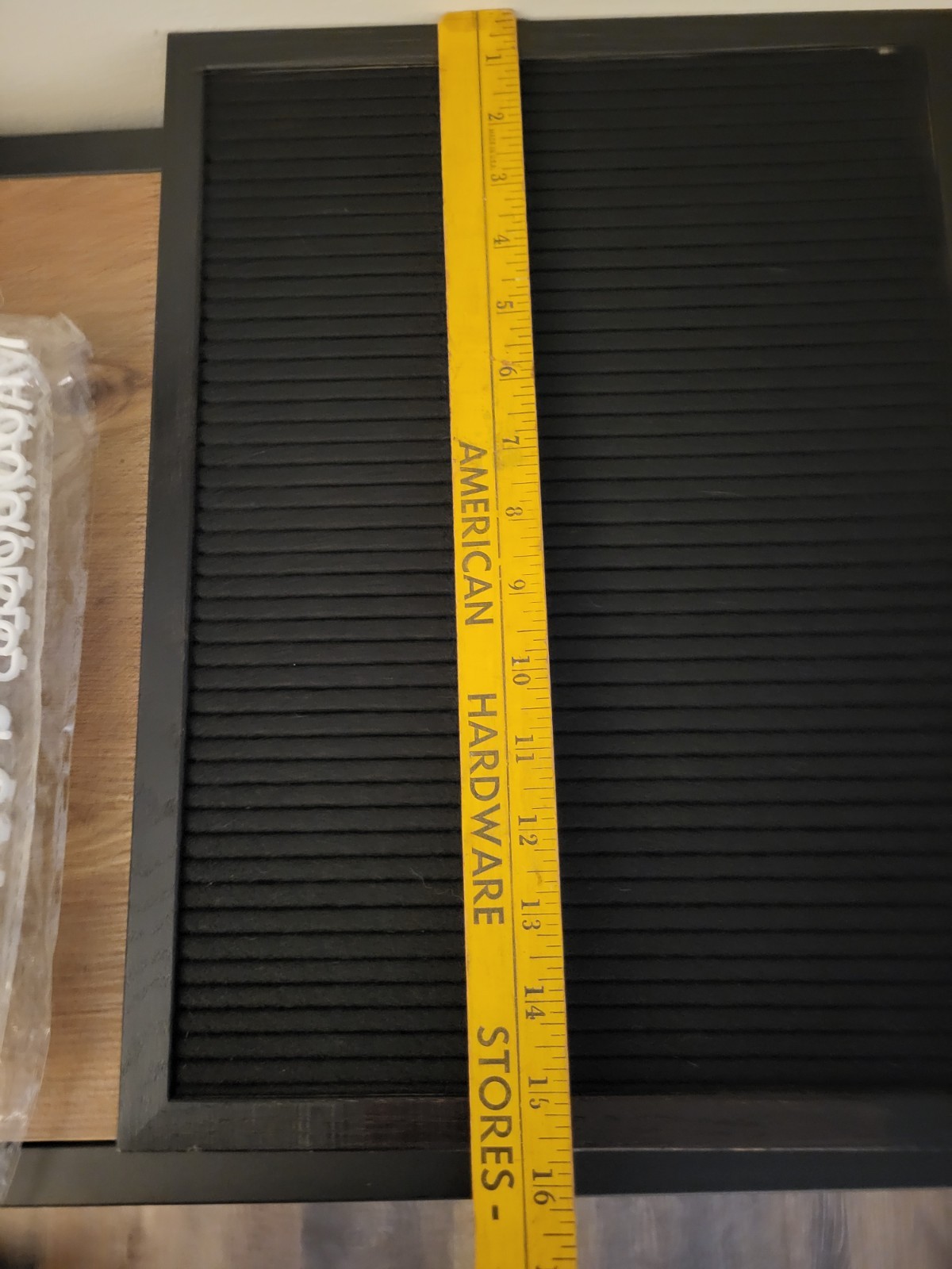 NEW Message Letter Board with Letters Black Wood Frame Plastic Letters 16" X 12"