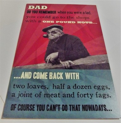 Grußkarte zum Vatertag...Papa erinnerst du dich, als du ein Lad warst