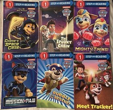 Lot of 6 PAW PATROL Beginning Readers Step Into Reading Level 1 Chase Tracker