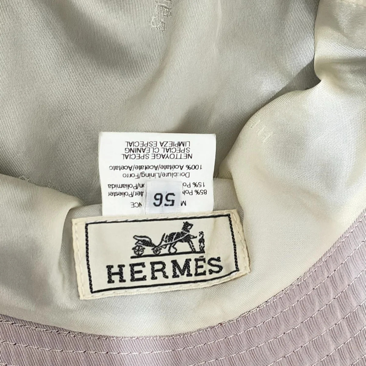 HERMES - Black Polyester Nylon Hat - image 7