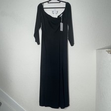 NWT Reformation Ballari Maxi Dress Long Sleeve Off The Shoulder Size 10 Black
