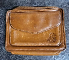 Vintage Ducks Unlimited Leather Belt Pouch Wallet,  NICE CONDITION 1970s