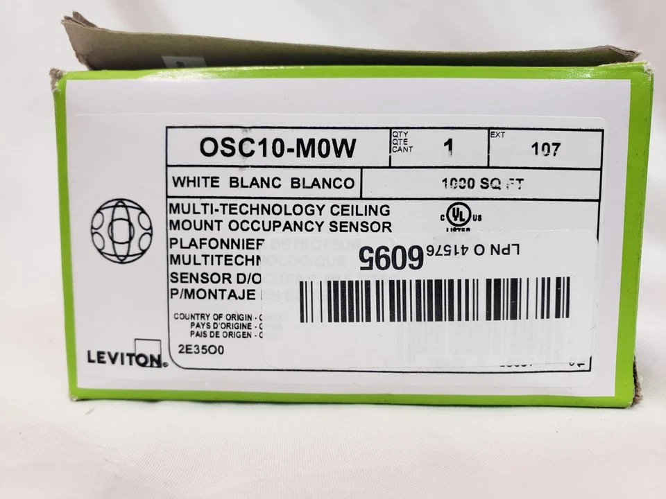 Leviton Ceiling Mount Occupancy Motion Sensor, White OSC10-M0W - Image 3 of 3