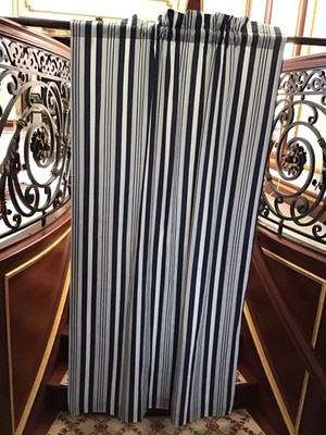 Waverly Fancy Stripel Balloon Roman Shade Curtain Panel 62''x48  100 % cotton NEW