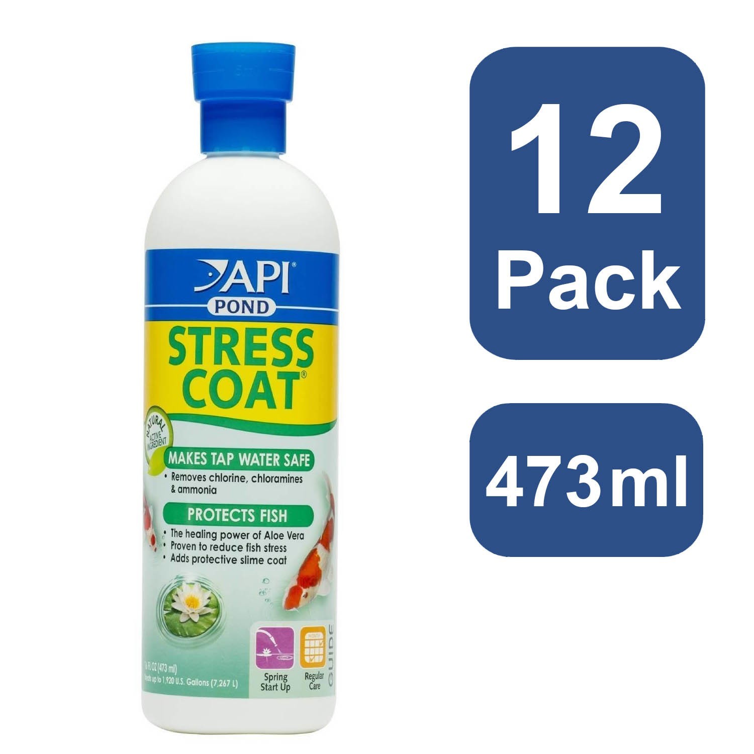API Pond Stress Coat Water Conditioner 473ml (12-Pack) – Pond Water Treatment |