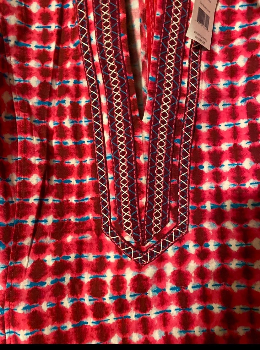 Mini abito in cotone rosa scuro Tory Burch. Taglia 10 12