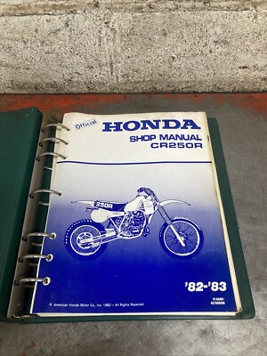 Vintage 1982 Honda Cr250r Honda Binder Shop Service Manual | eBay