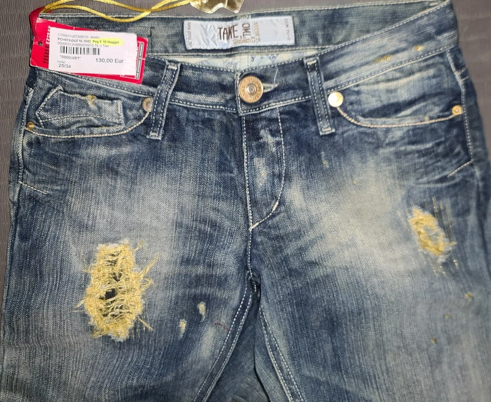 Take Two Jeans Schlag Hüfthose 90er Jahre Größe 25 Vintage 60% Baumwolle KILLAH - Bild 3 von 4