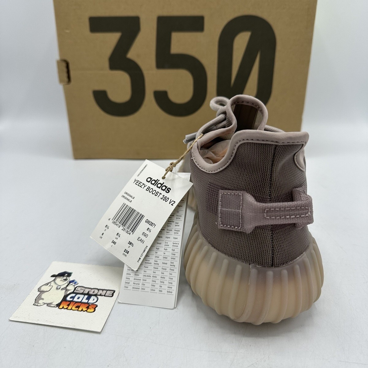 トップス yeezy size1 Adidas Yeezy Boost 350 V2 'Mono Mist GW2871 Size 6 Zebra Pirate