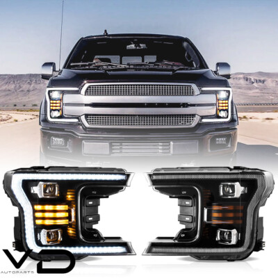 VLAND LED Headlights For Ford F150 XLT XL SSV Limited Lariat 2018 2019 2020 L+R