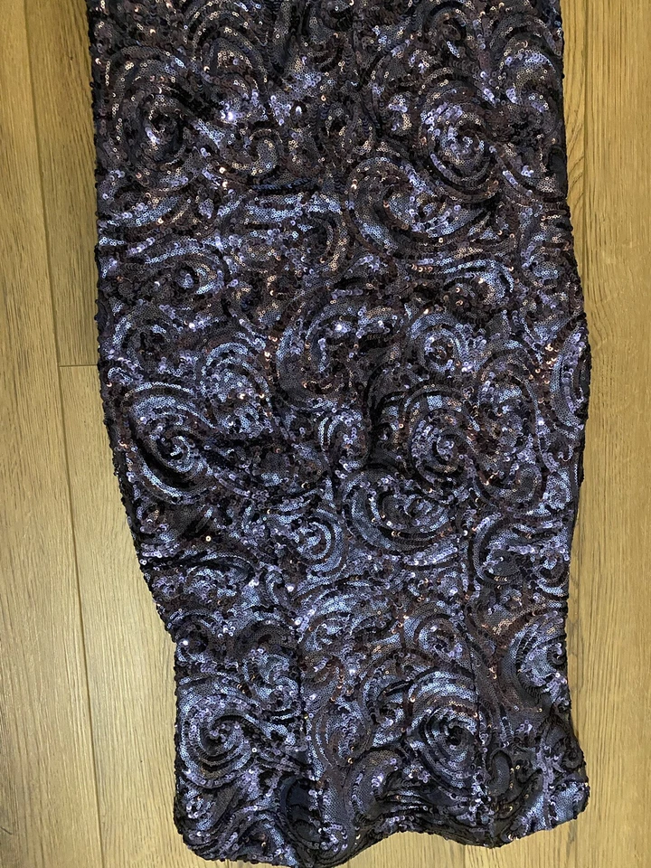 Vestido de lentejuelas azul marino Light in the Box con tren, graduación, formal, regreso a casa - mediano Foto 4 de 4