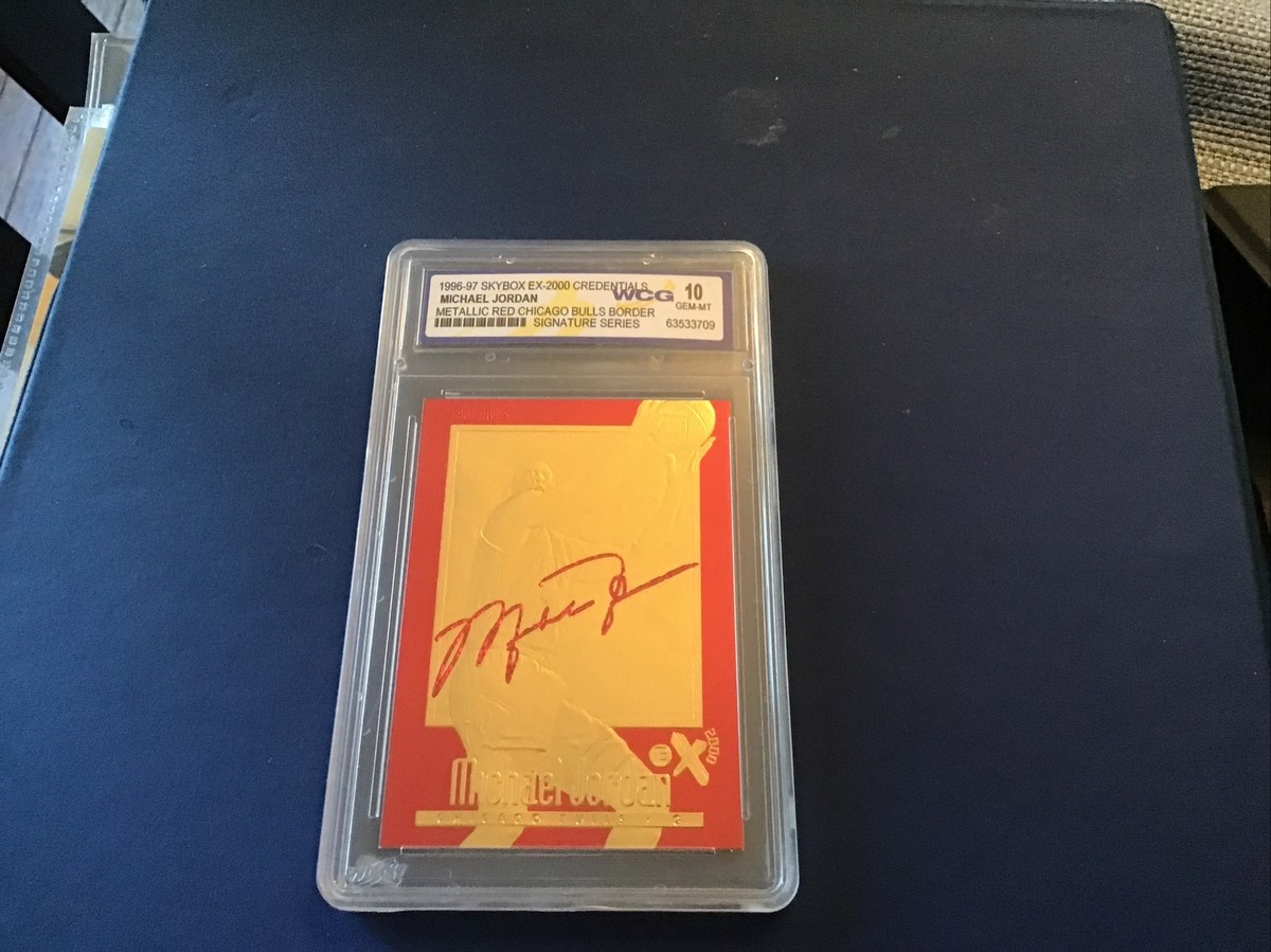 レア！ティムハーダウェイNBA 96-97EX-2000 Credentials 1996-97 E-X2000 Credentials /499 Michael Jordan BGS 7