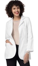 Adar Women Doctor Nurse Uniform Multiple Pockets Princess Cut Lab Coat 30" XS
