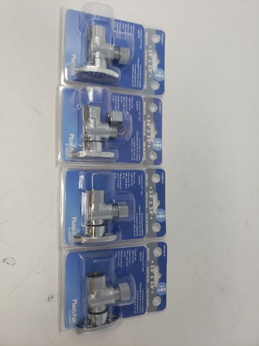 Lot Of 4 PlumbPak PP50PCLF Iron Pipe Connects To 3/8" Comp. Supply Line