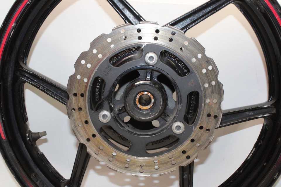 2010 Kawasaki Ninja 250r Ex250j Rear Back Wheel Rim with Rotor - Image 2 of 4
