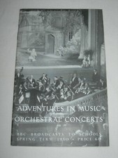 Adventures in Music Orchestral Concerts BBC Broadcasts to Schools 1950 Programme