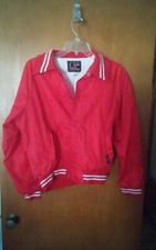 Vintage Red WeatherCraft Medium Button Front Jacker Funky Retro 80's