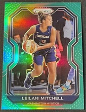 2021 Panini WNBA Prizm Green Prizm Leilani Mitchell #3 Washington Mystics