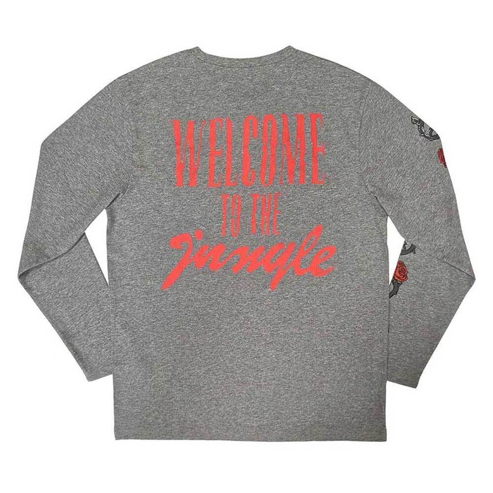 Guns N' Roses T Shirt Splatter Seal Band Logo Official Unisex Grey Long