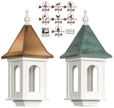 LARGE VICTORIAN BIRD FEEDER - PVC Feeder with Choice of Top & Weathervane