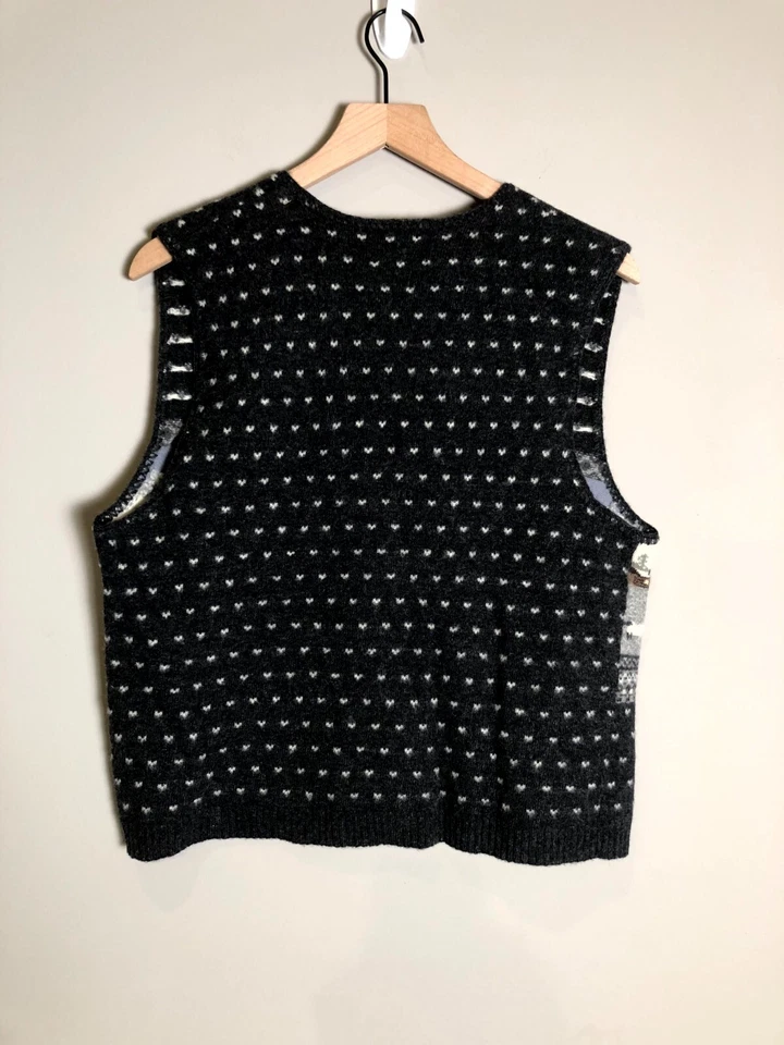 Chaleco de Colección Woolrich Para Mujer Onxy Brezo Lana de Cordero Ovejas Granja Montaña Cremallera L Foto 2 de 4