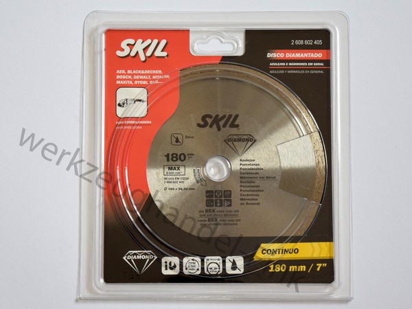 Skil / Bosch Diamanttrennscheibe 180Mm X 22,23Mm FüR Fliesen Porzellan Keramik..-image