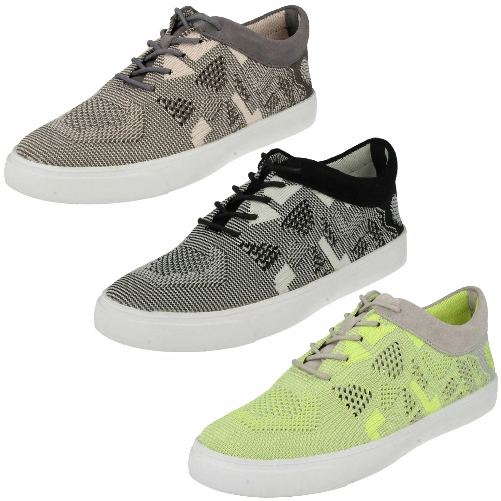 Scarpe donna Clarks casual stringate in tessuto guanto glitter