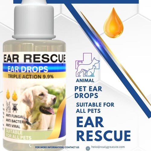 Dog Ear Drops Strong Vet Strength Removes EAR MITES Stinky Stuff