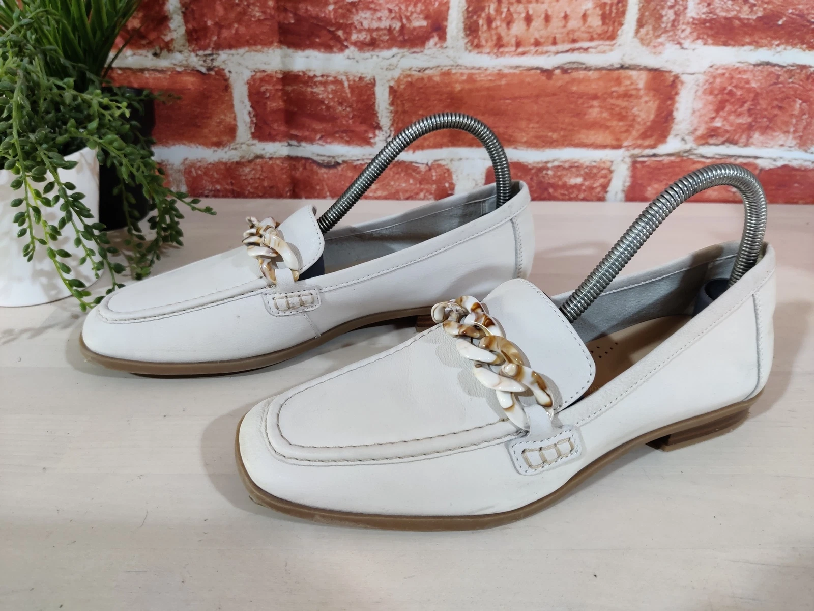MOCASSINI CLARKS ARTISAN LIGHT STONE UK 5D EU 38 SLIP ON PELLE SCARPE BASSE DONNA