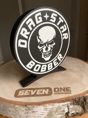 1x Drag Star Bobber 3D Aufsteller, Lucky 13, Yamaha, XVS, 650, 1100