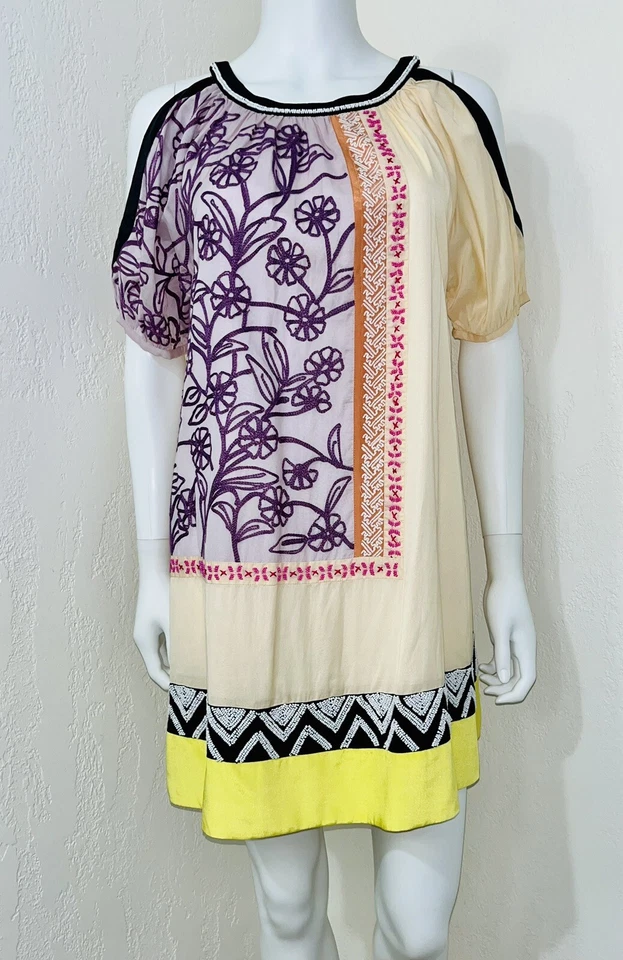 Nuevo con etiquetas Vestido Anthropologie Leifnotes Bordes Bordados Cuentas Cambio Talla 2 Foto 4 de 4