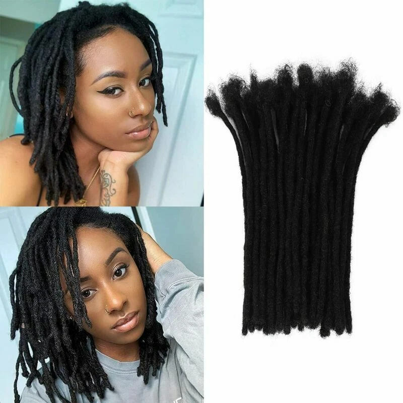 Locs with top human hair extensions