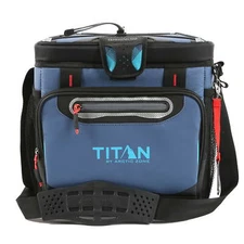 Titan by Arctic Zone 24 Can Zipperless Soft Side Cooler, Ocean Blue