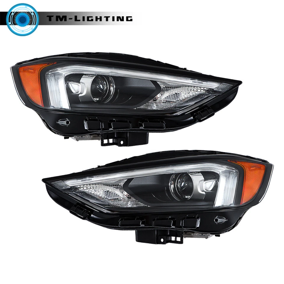 Faro negro Ford Edge 2019 2020 2021 2022 2023 con LED DRL lado derecho e izquierdo Foto 2 de 4