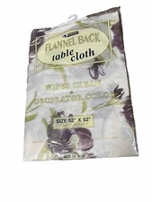 Better Home Plastic Corp. Flannel Back Table Cloth 52" X  52 Square Seats 4