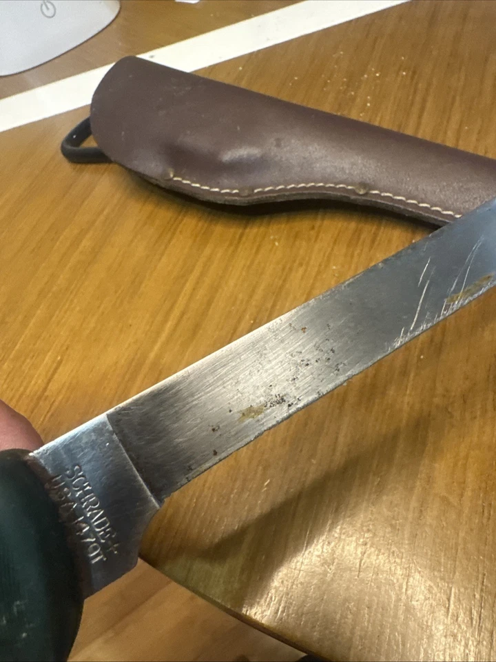 Cuchillo para filete Schrade Fish Old Timer EE. UU. Descontinuado 1470T Hecho en EE. UU. De colección Foto 3 de 4